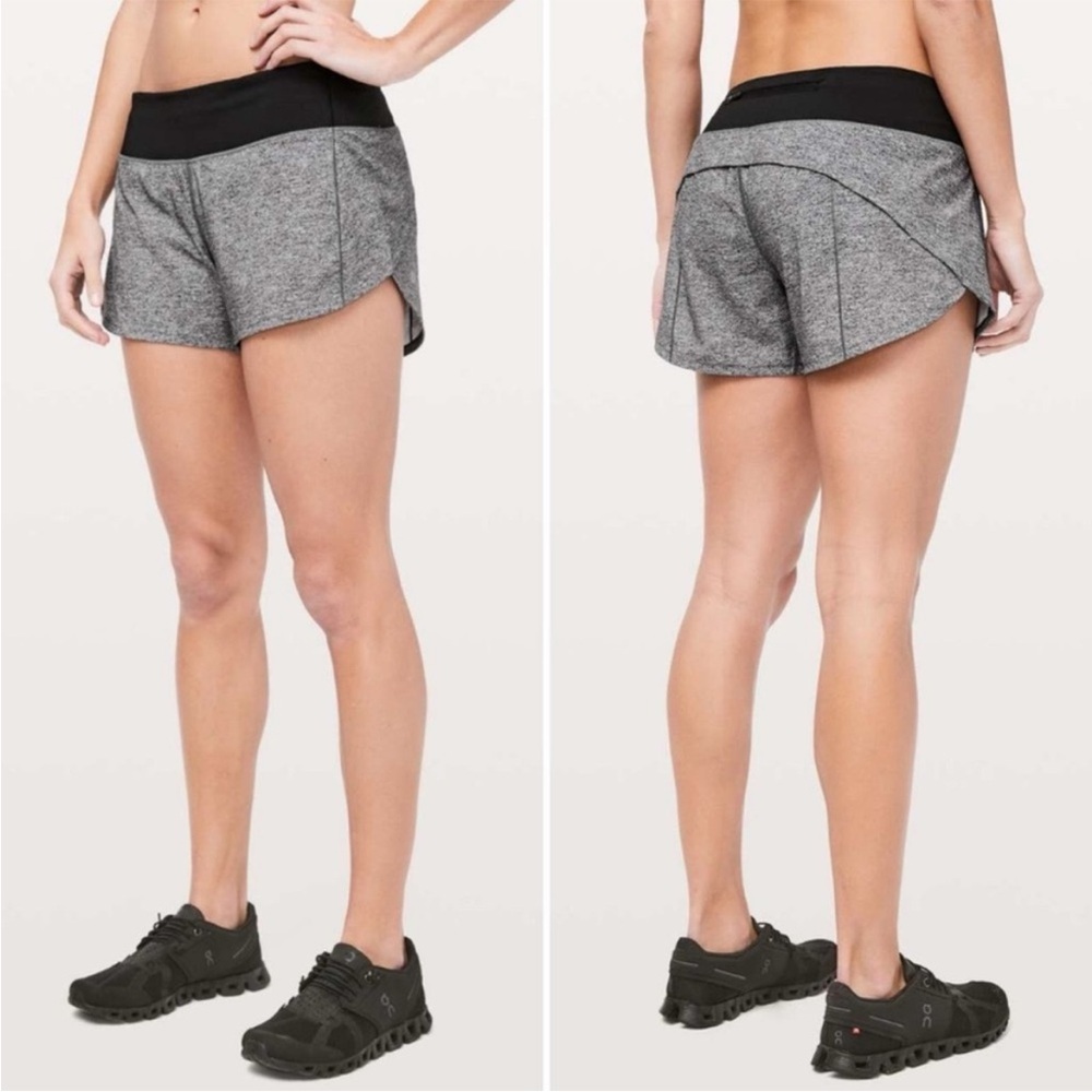 Lululemon‎ Speed Up Short Long Updated Fit
Heather Lux Multi Black heather gray